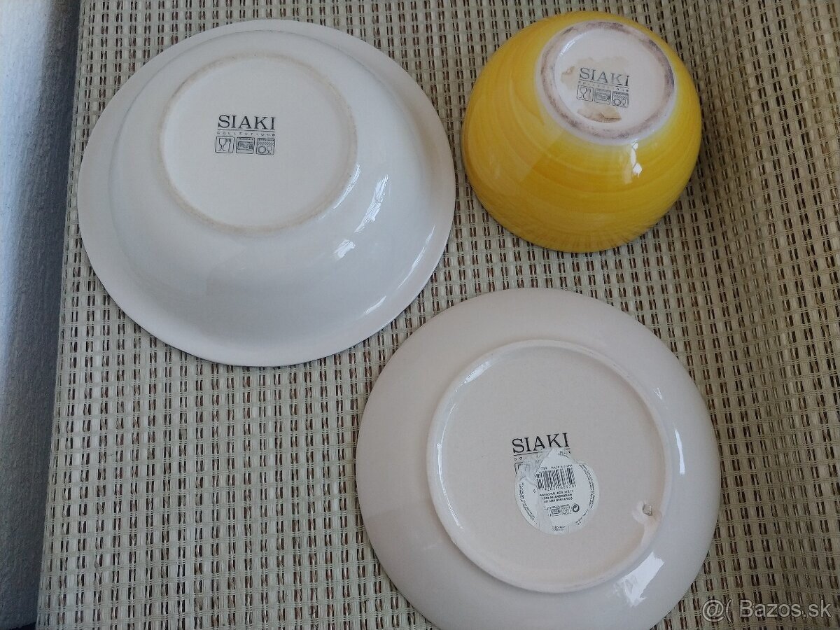 Keramická súprava 3 ks, žltá farba, nová - 7