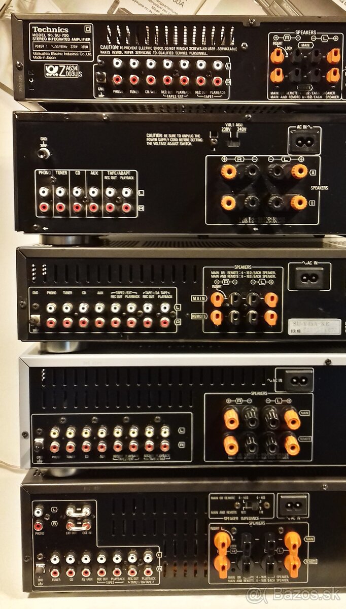 SERIA zosilnovac TECHNICS Class A, Class AA, vyr.JAPAN = Zo1 - 7