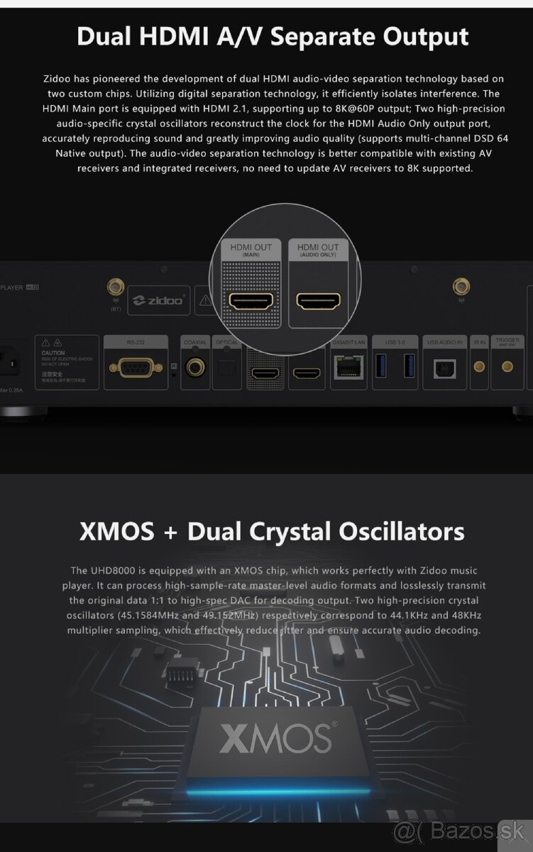 Predám Zidoo UHD 8000 - 7