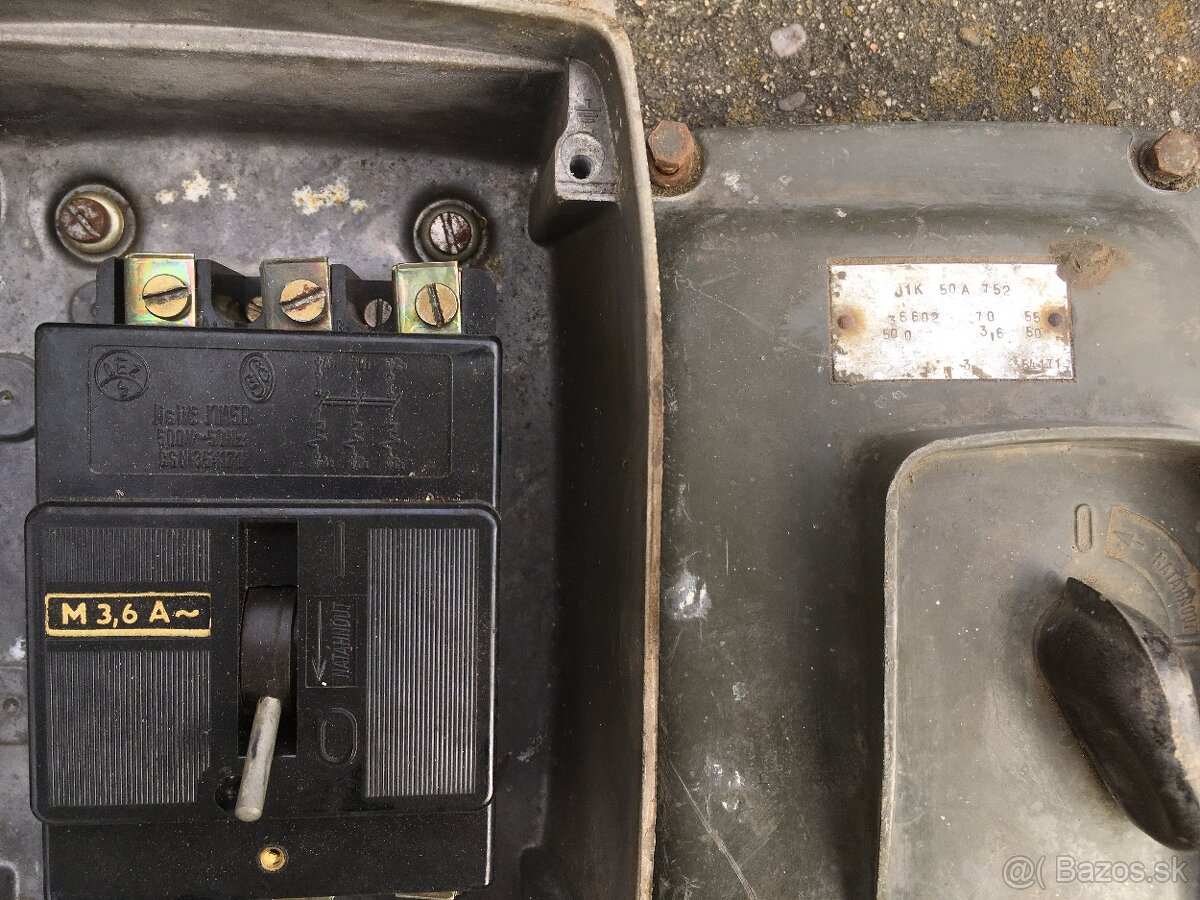 Zásuvky a istič 380V - 7