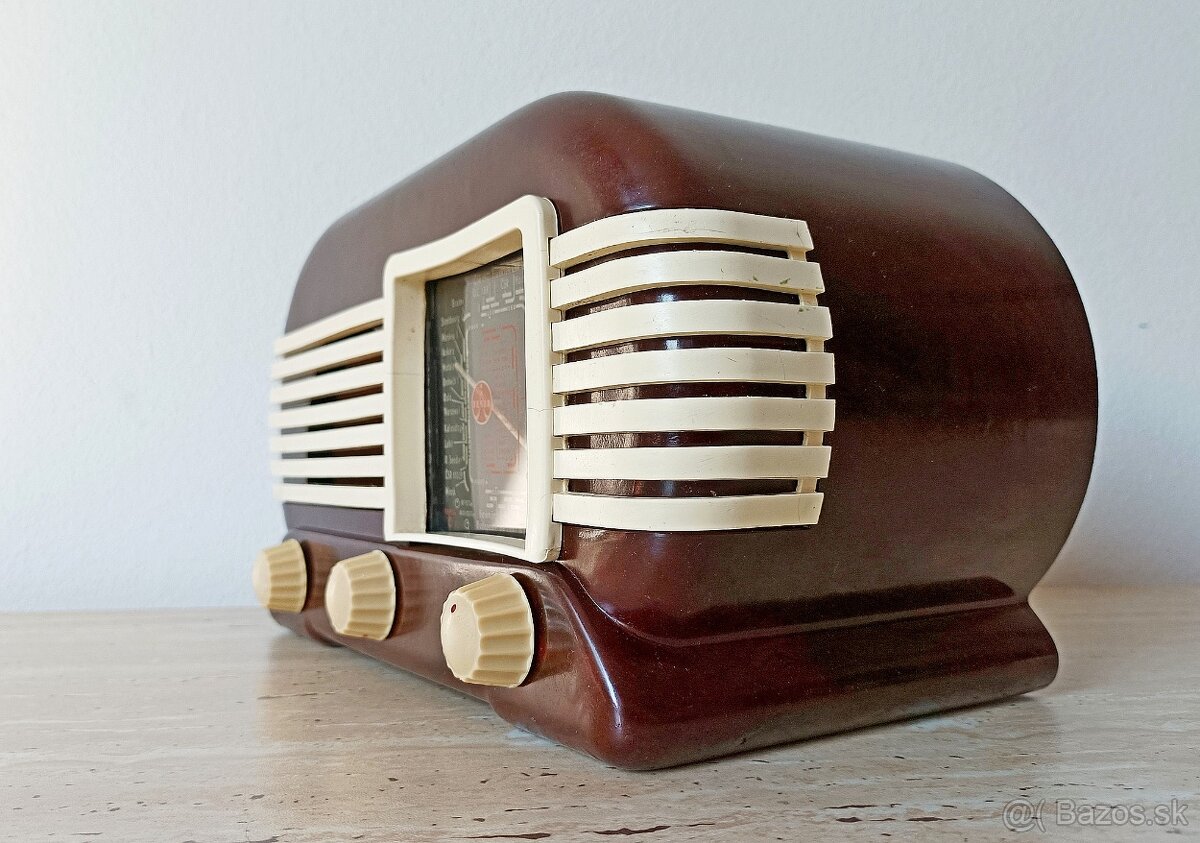 Staré rádio Tesla Talisman 307U, plně funkční, top stav - 7