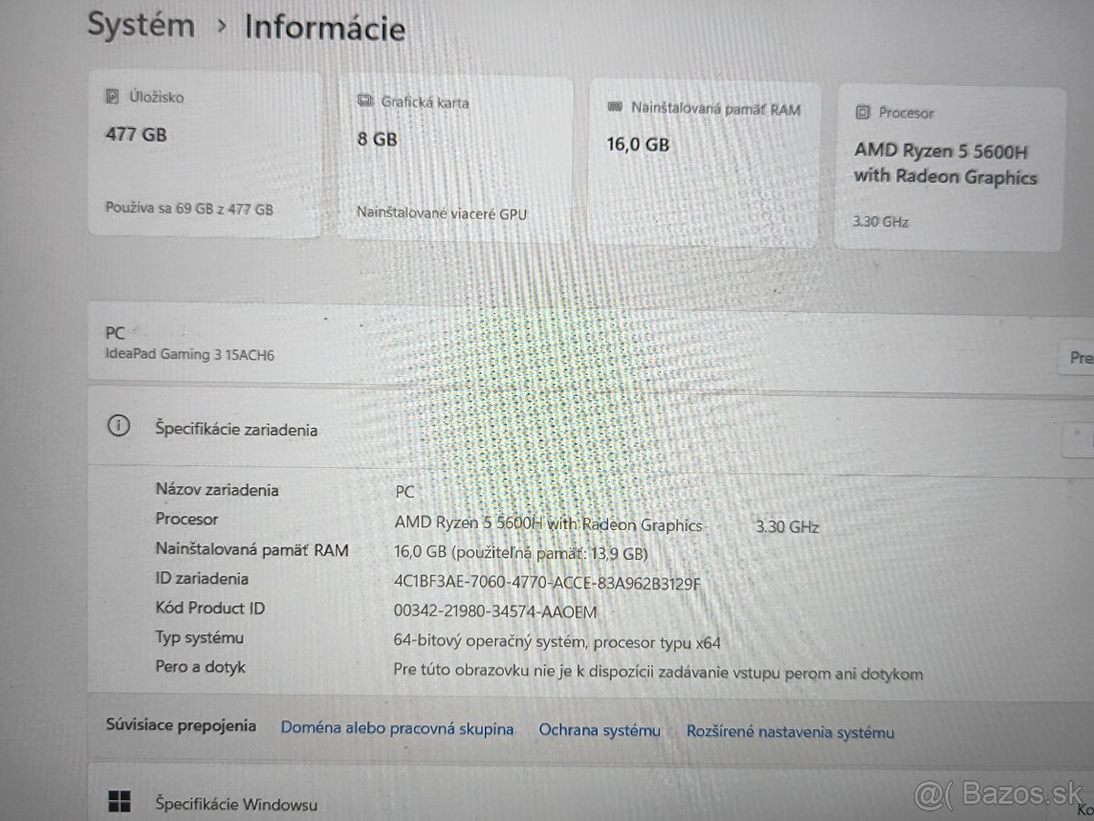 Lenovo Ideapad Gaming 3 15ACH6 - 7