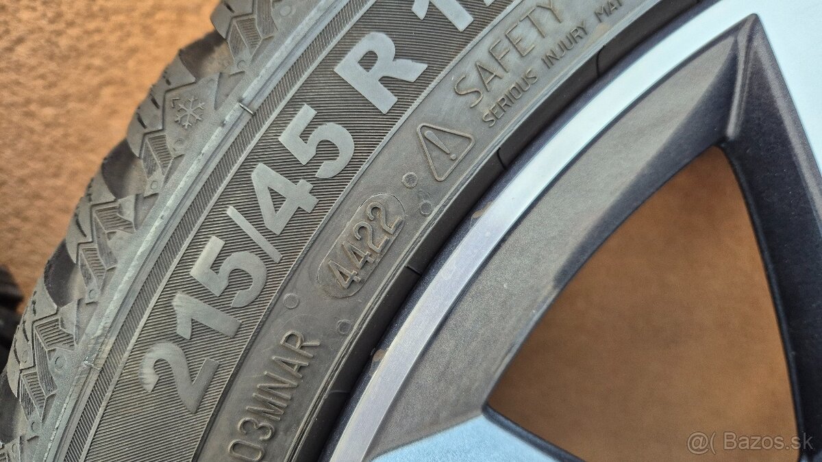 Predam krasne kolesá Škoda 5x100 r17+zimne pneumatiky - 7