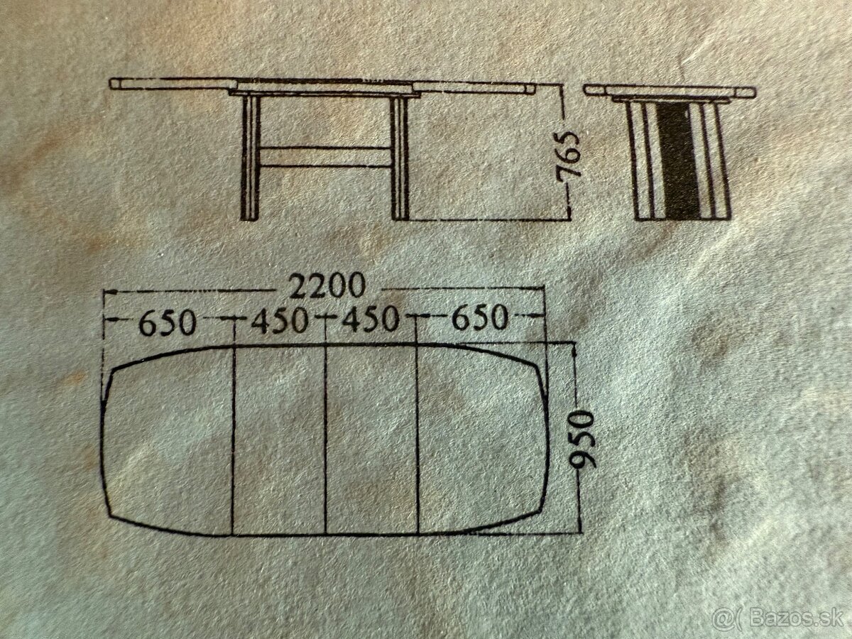 Rozkladaci jedalensky stol so stolickami - 7