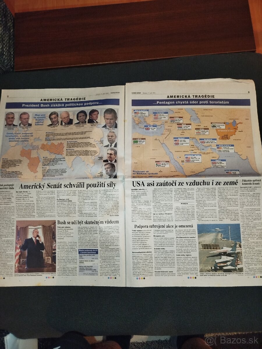 Utok na Ameriku,stare noviny - 7