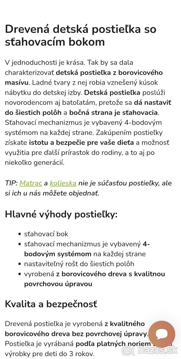 Detská postieľka so sťahovacím bokom - 7