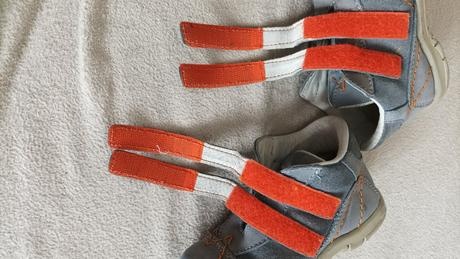 Sivé kožené kotníkové topánky v.24 - 7