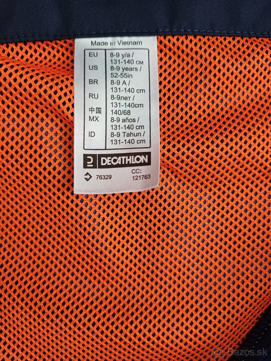 Detská lyžiarska hrejivá a nepremokavá bunda 100 modrá - 7