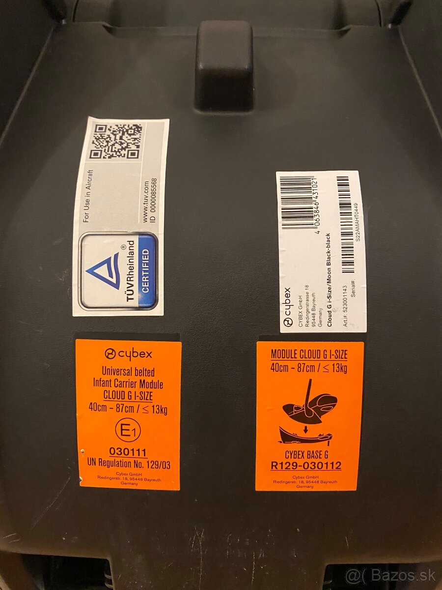 Autosedačka - vajíčko Cybex cloud G i-size gold Maxic black - 7