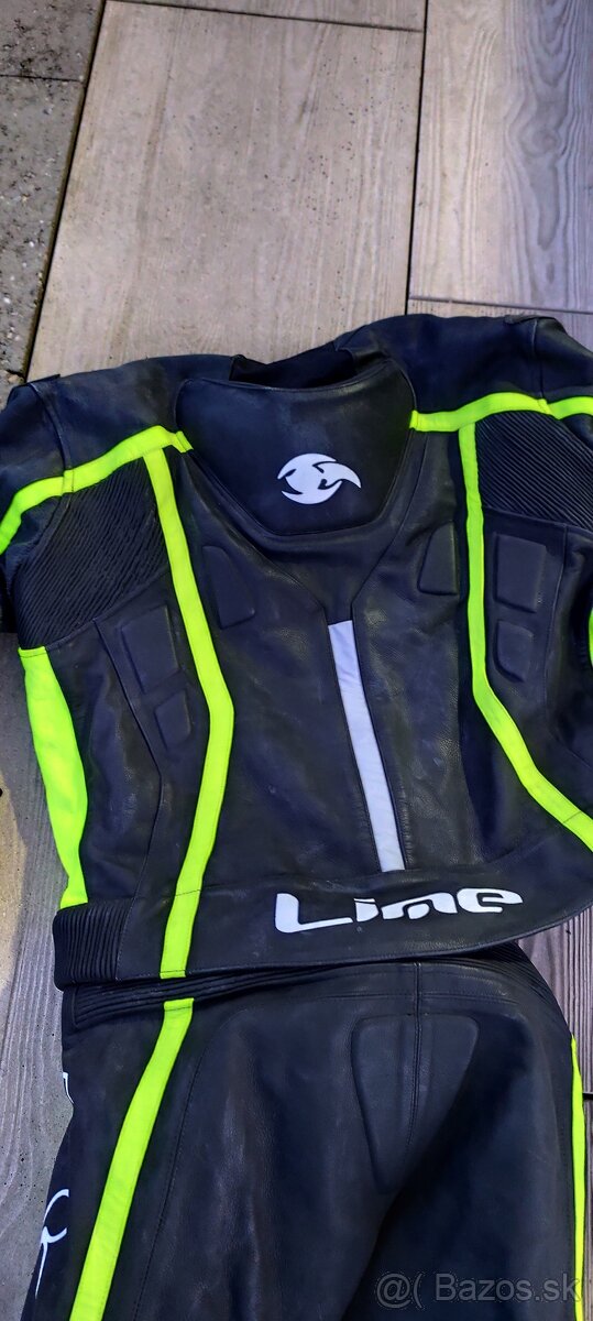 Kožená kombinéza LIME – veľkosť 56 (CE chrániče, pekný stav) - 7