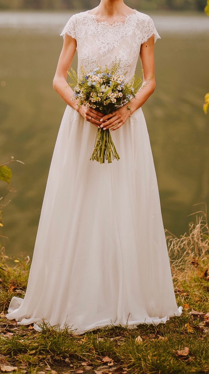 Svadobné vintage/boho/prírodné šaty od Dyona - 7