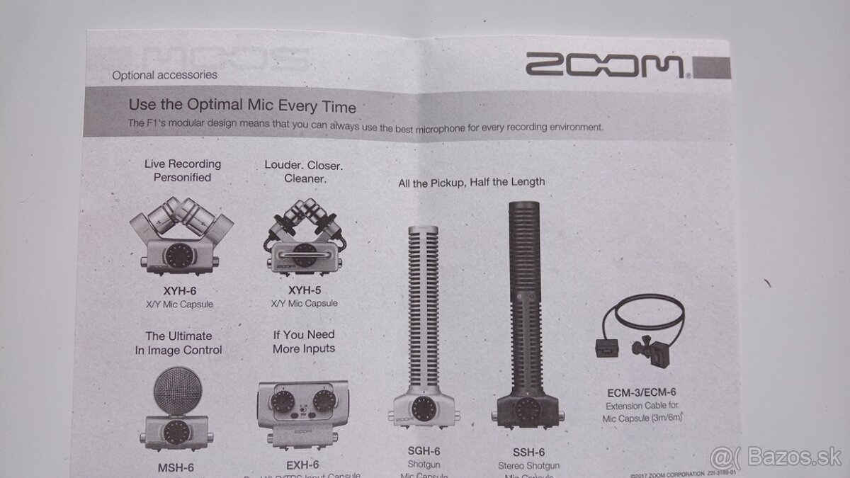 mikrofóny a nahrávanie ZOOM F1, LMF-2, SGH-6 + výbava - 7