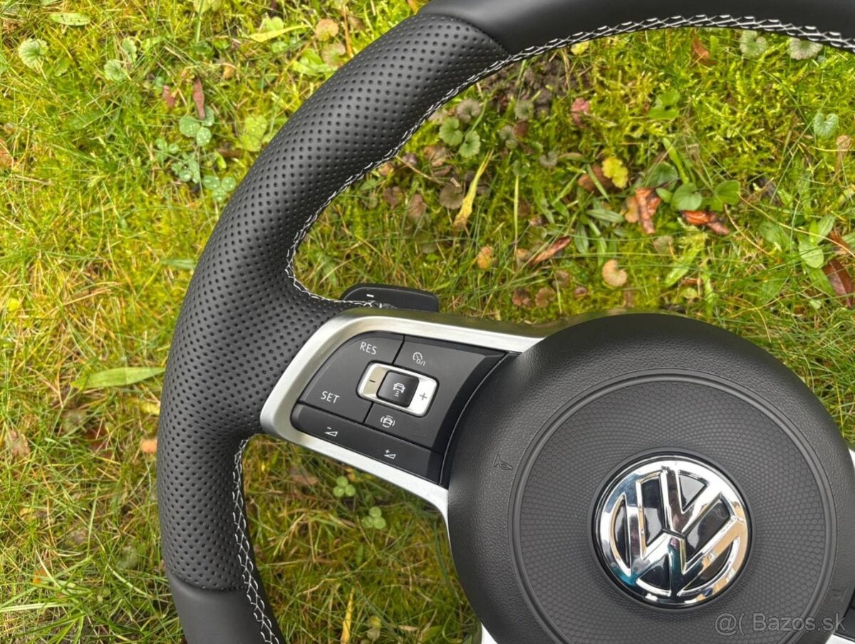 -Rline VW VOLANT KOZENY MULTIFUNKCNY biele šitie - 7