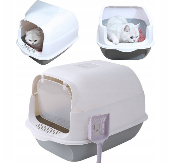 ✅ UZAVRETÁ/OTVORENÁ TOALETA PRE MAČKY S FILTROM A LOPATKOU ✅ - 7