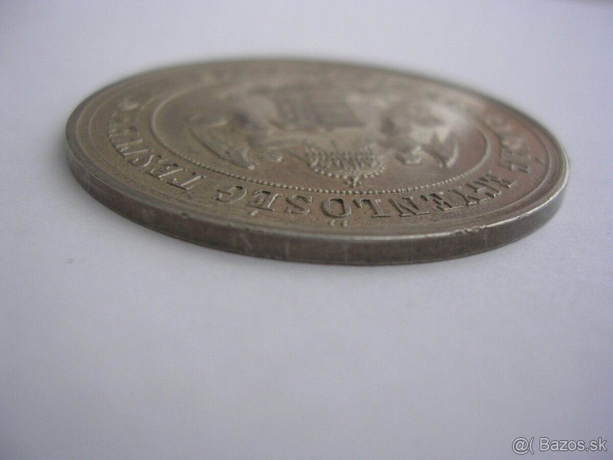 Strieborná a bronzová medaila 1874 ARAD - 7