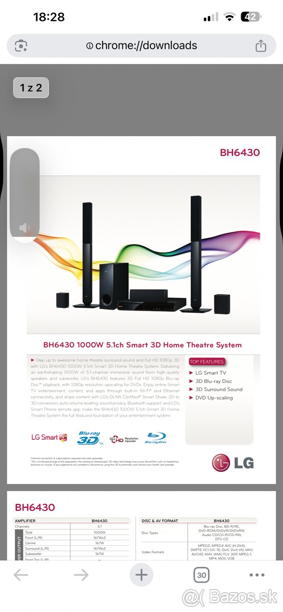 3D blu-ray home cinema BH6430 - 7