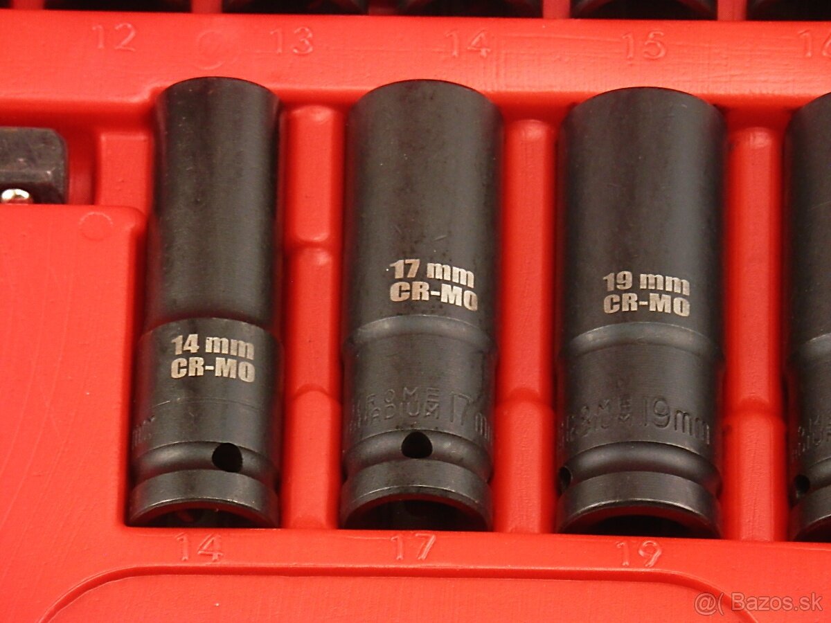 Sada nástrčných hlavíc pre račne a rázové uťahovače 32 ks - 7