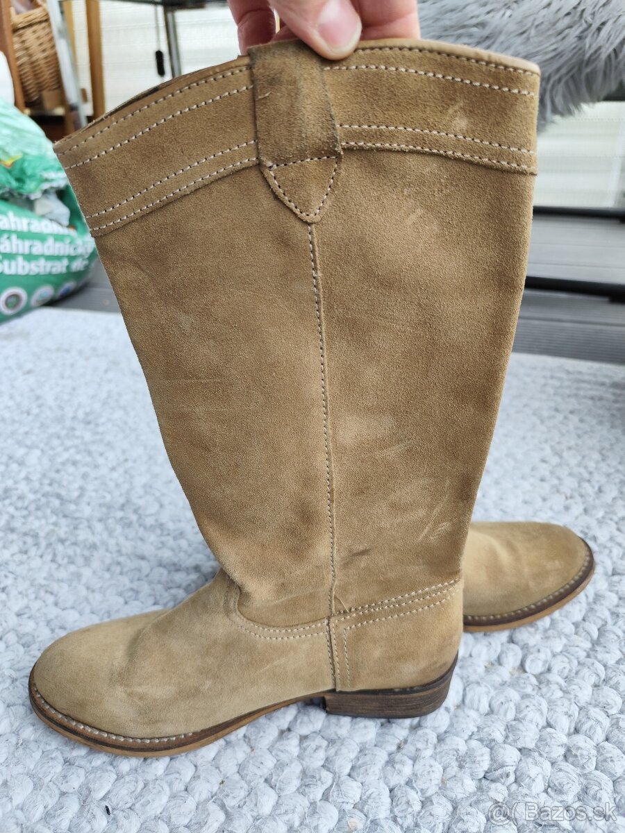 Dámske.kozene čižmy značka Lewis veľkosť 39 - 7