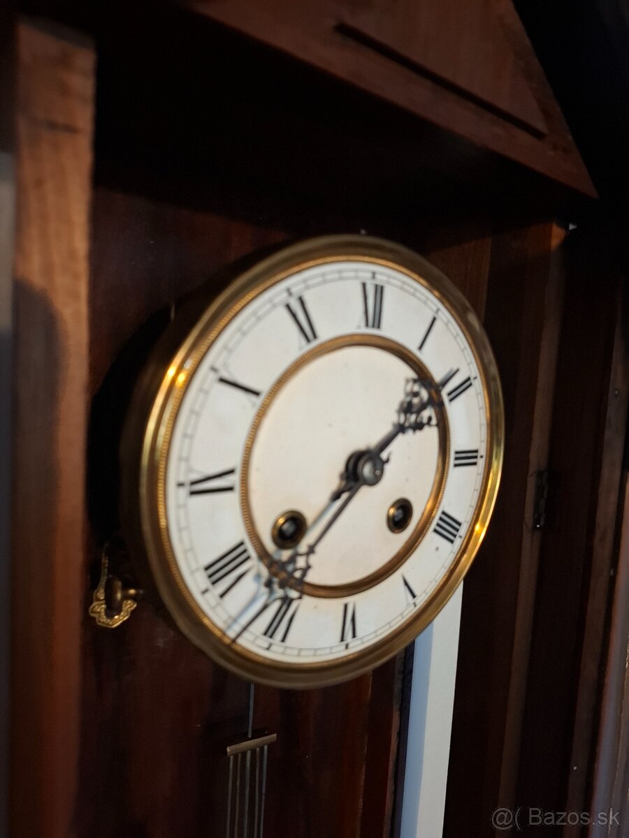 Predám funkčné polbicie nástenné hodiny z konca 19 storočia - 7