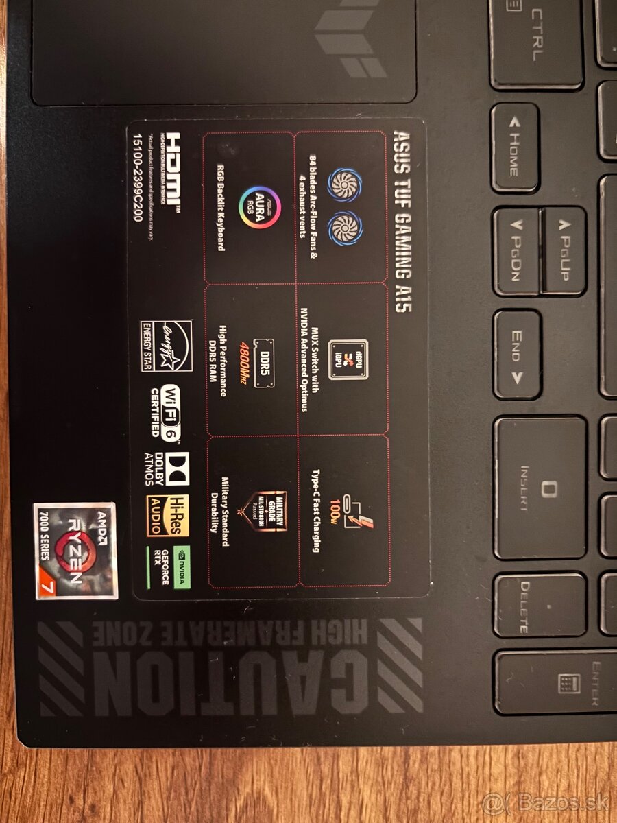 ASUS TUF GAMING A15 (2023) (FA507NV-LP061W) sivý - 7