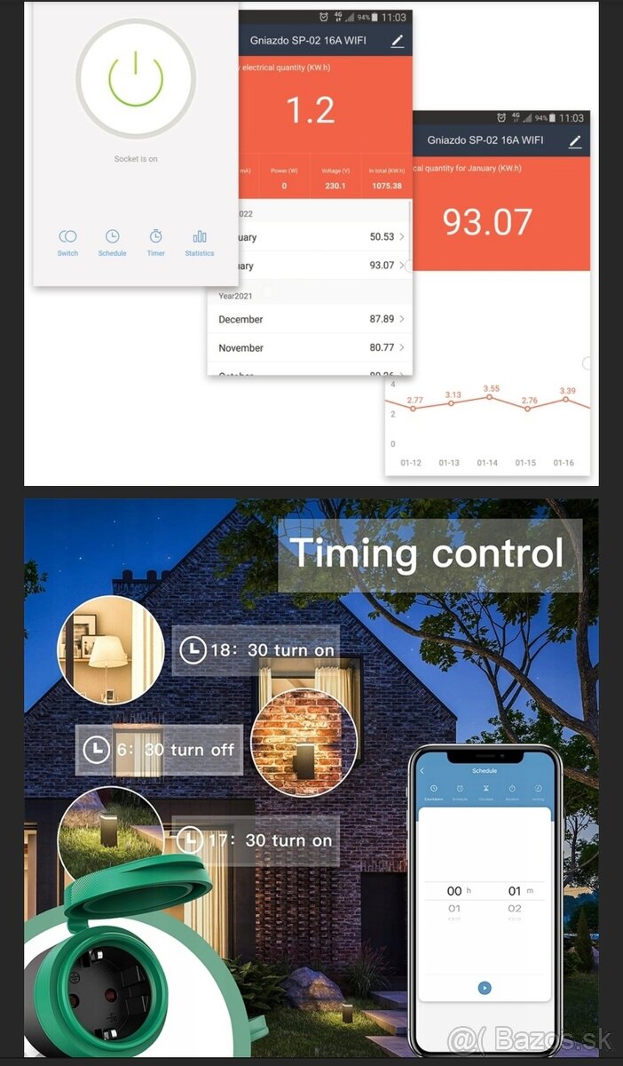 Smart zásuvka WIFI vonkajšia - 7