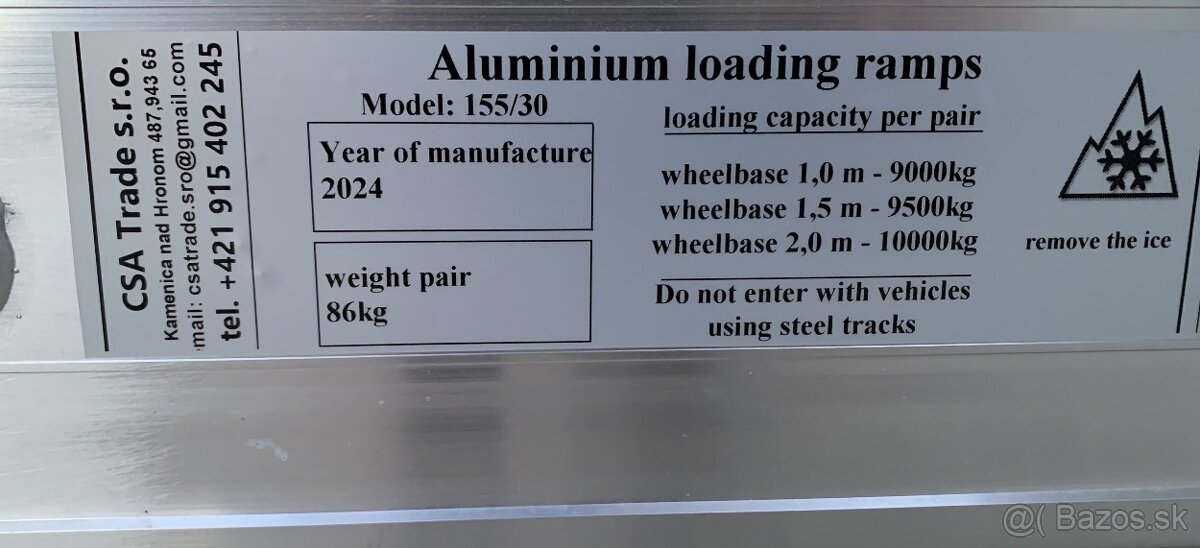 Hliníkové nájazdové rampy - 7