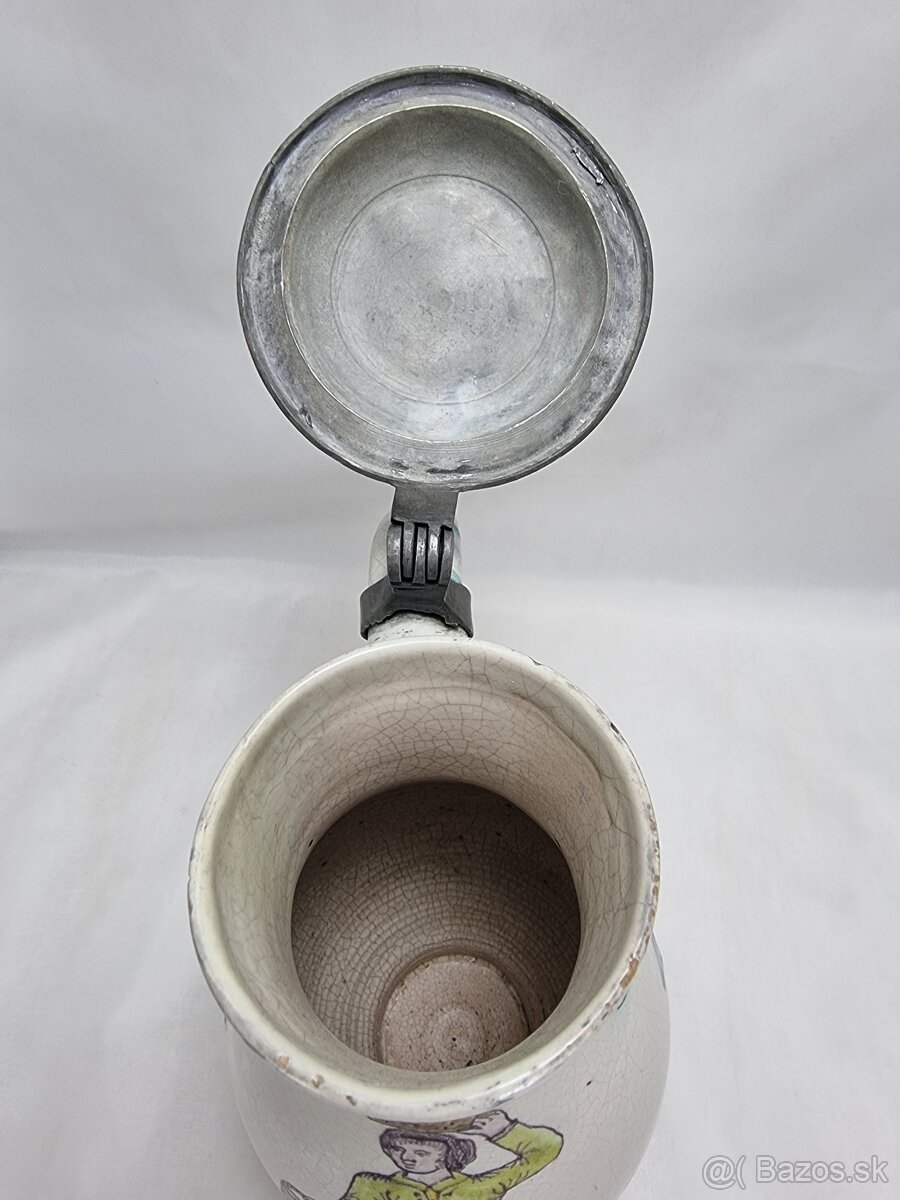 Vyše 200.ročný fajansový džbán - 27 cm - 7