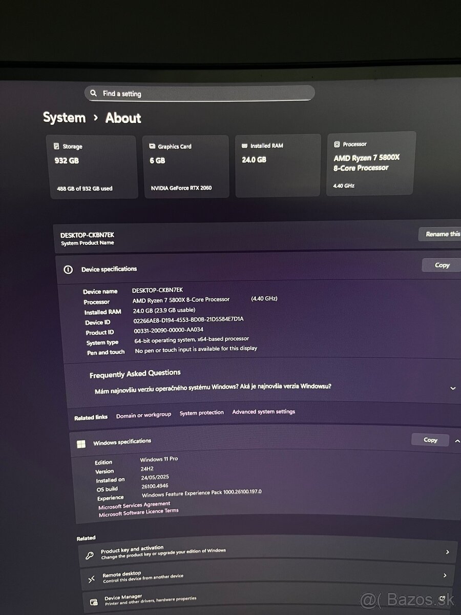 SET R7 5800X, Asus ROG Strix B550-A, 24gb ram, cooler - 7