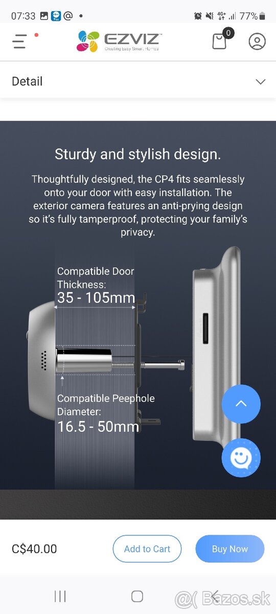Ezviz CP4 smart kukatko v zaruke nove PC 189 EUR Hikvision - 7