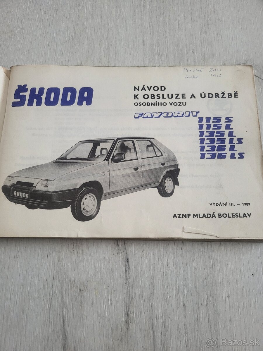 Škoda-Favorit 115,135,136 návod k obsluze a údržbu. - 7