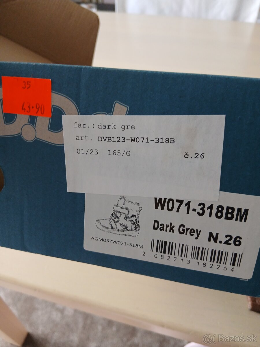 Zimne topánky/ čižmičky D.D.step veľ.26 - 7