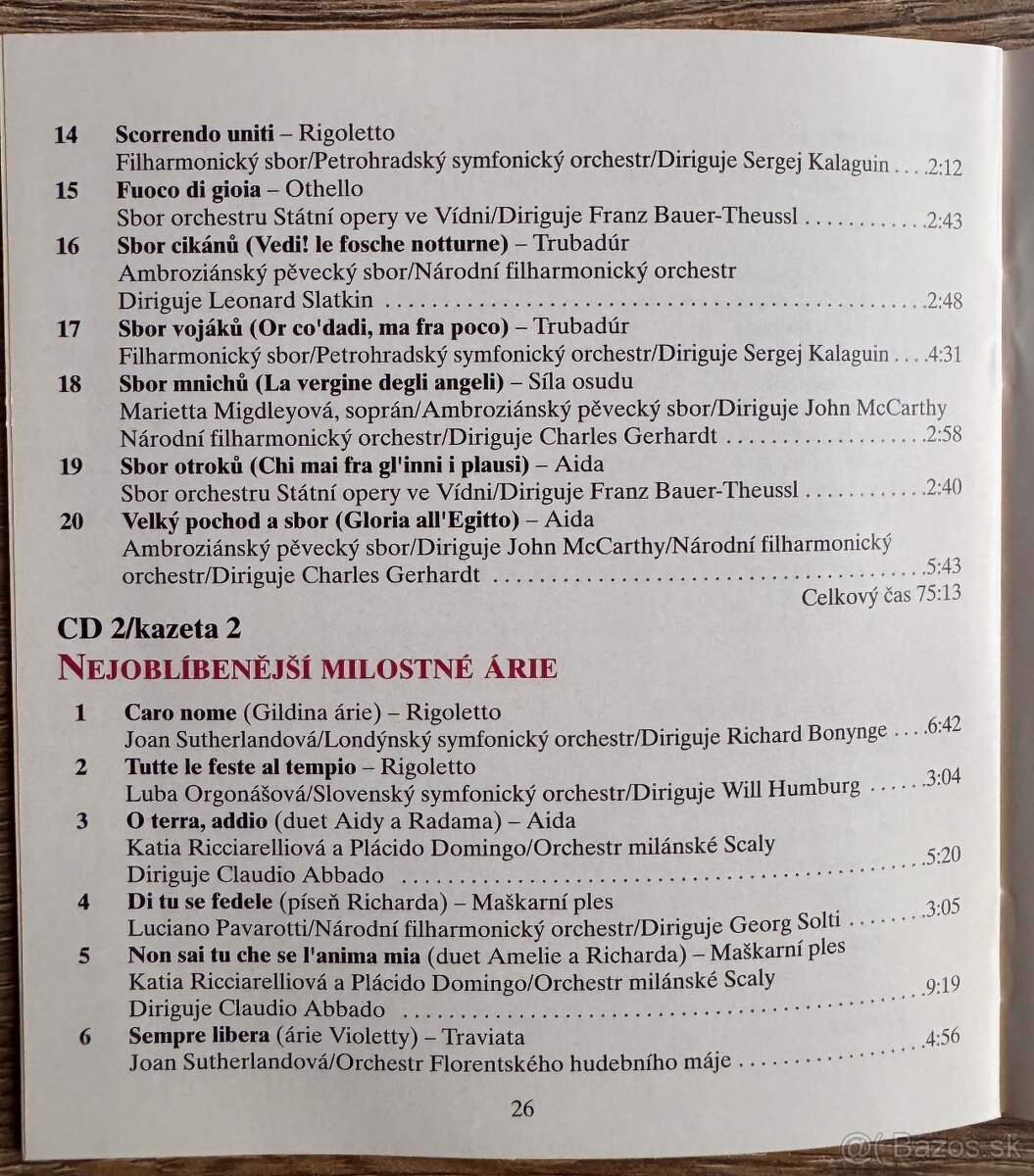 sada 3 ks audio kazet (MC) Giuseppe Verdi - 7