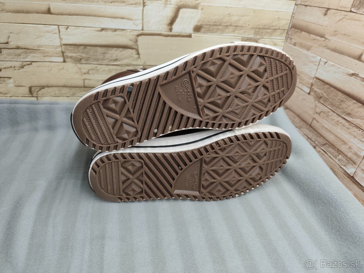 Converse 39 - uni hnedé kožené topánky - 7