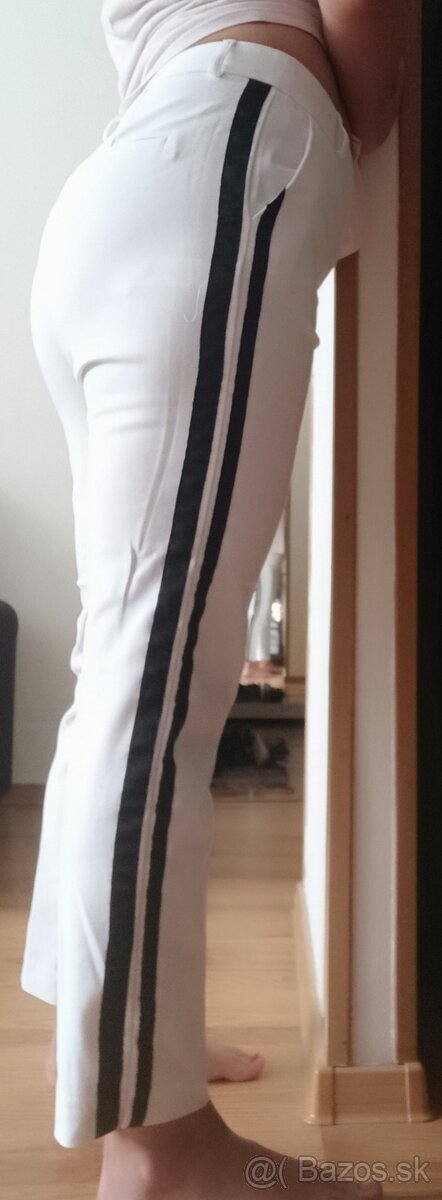 Biele elegantné nohavice - veľk. M - 7