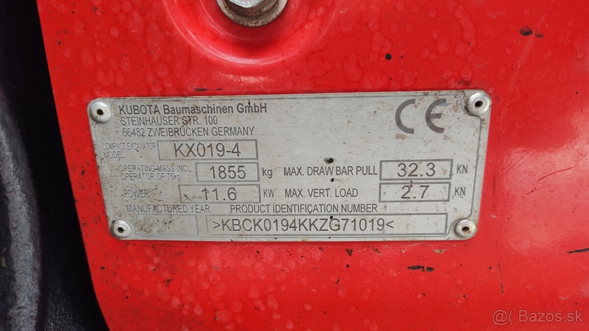 Minibager KUBOTA KX19-4 - 7