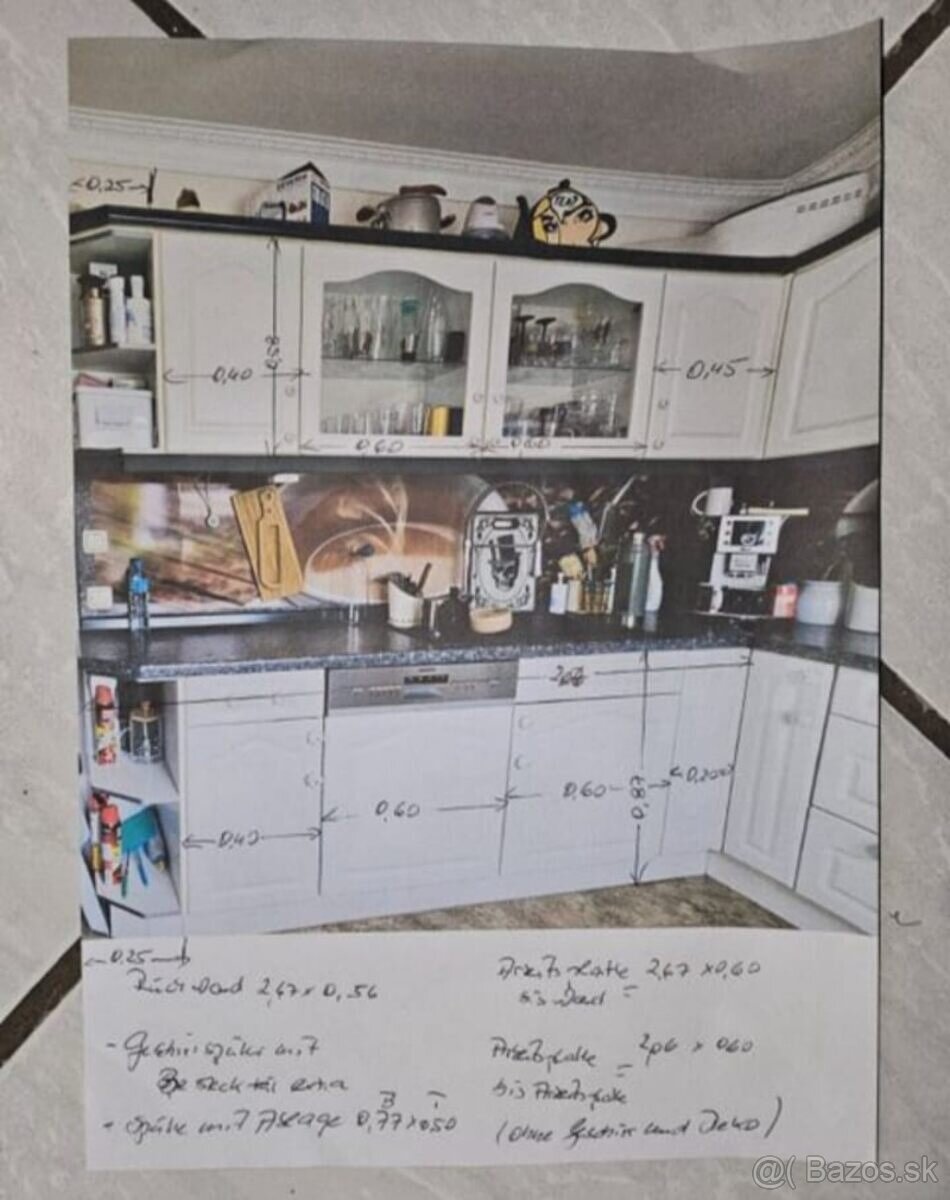 Bílá venkovská kuchyně s vestavěnými spotřebiči,5387 - 7