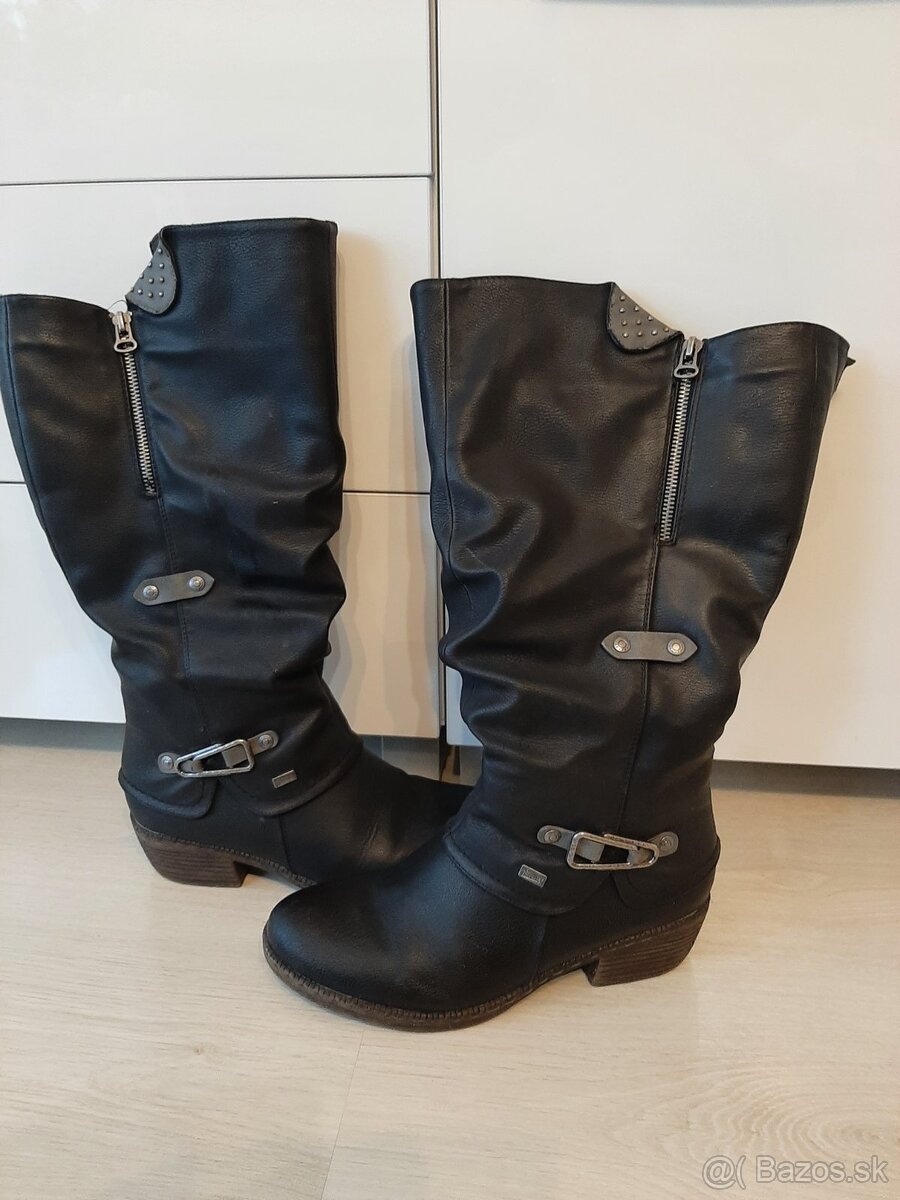 Dámske kožené zimné čižmy Rieker.vel.39 - 7