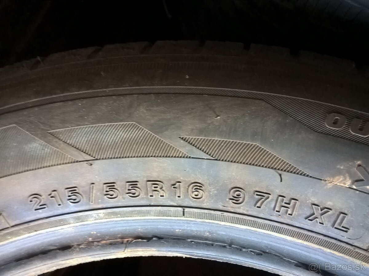 4 ks ZIMNÉ 215/55 R16 97H XL ZEETEX cca 6 mm - LEN 35- €/kus - 7