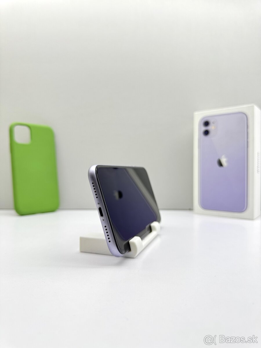 iPhone 11 PURPLE TOP STAV NOVÁ BATÉRIA 100% - 7