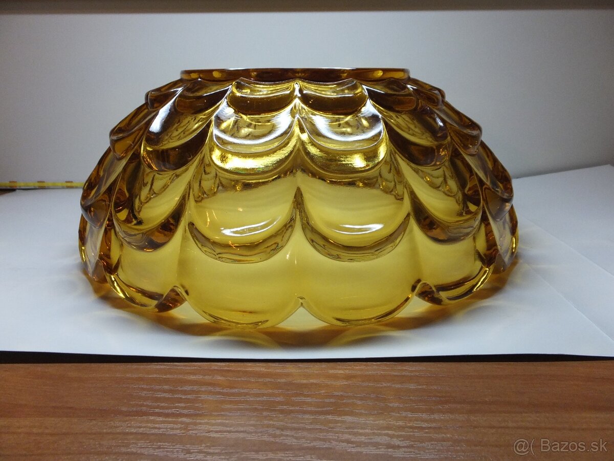 Art Deco úžasná ambrová těžká mísa, váha 1377 g. - 7