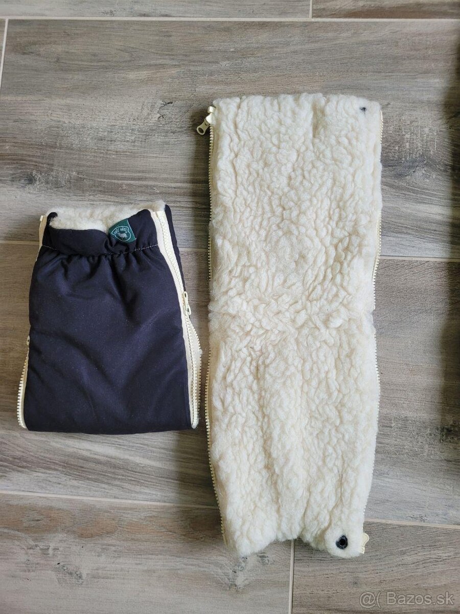 Kvalitný fusak + madlá na kočík - ovčia merino vlna - 7