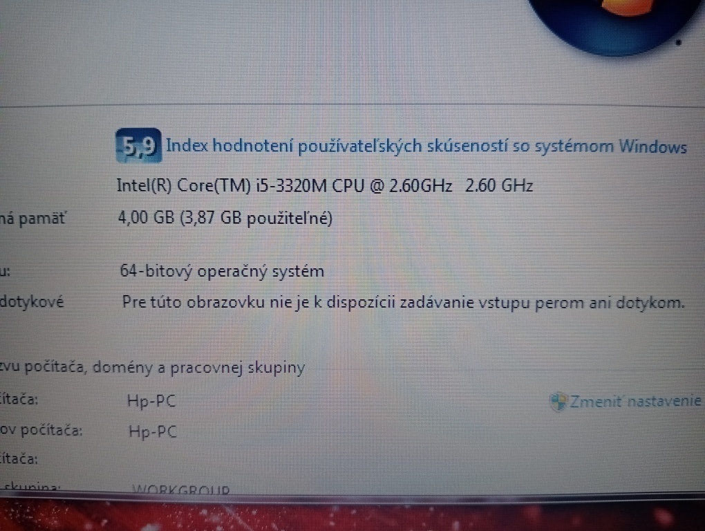 predám ntb HP elitebook 8470p / 4gb ram / Intel core i5- - 7