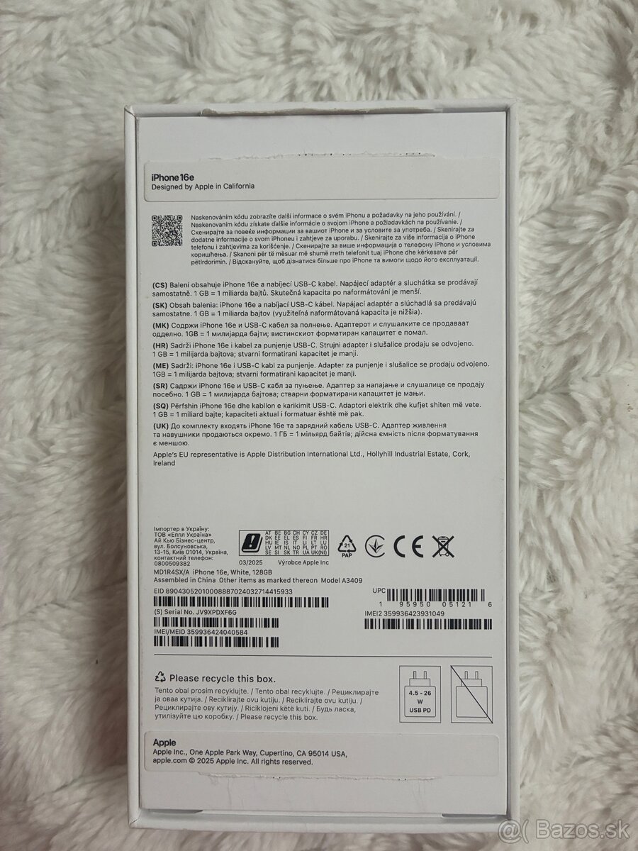 iPhone 16e, 128GB, 100% zdravie batérie - 7