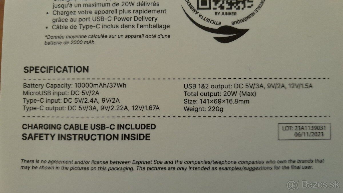 PowerBanka - Celly 10 000mAh - 7