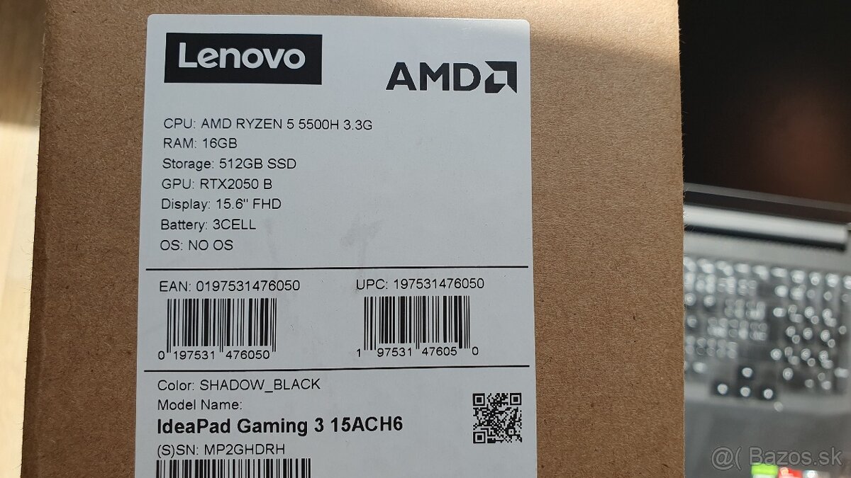Lenovo IdeaPad Gaming 3 15ACH6 Shadow Black - 7