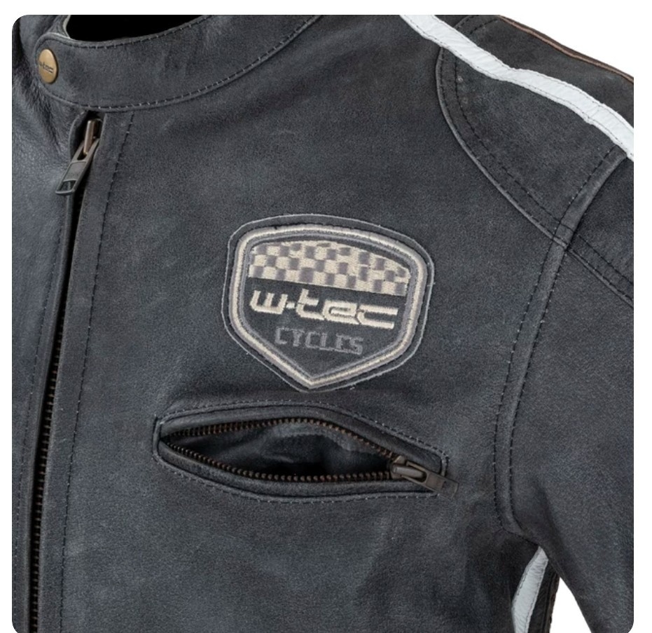 Úplne nová kožená bunda W-TEC Dark Vintage-pravá koža 2XL - 7