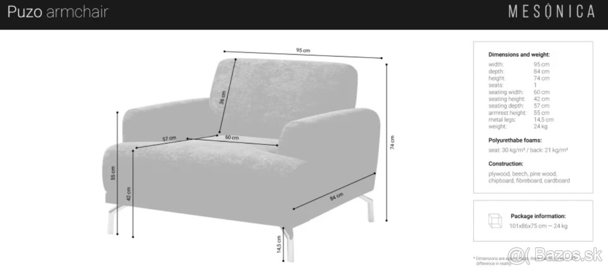 Predám sedaciu súpravu Mesonica Puzo + 2 kreslá(aj osobitne) - 7