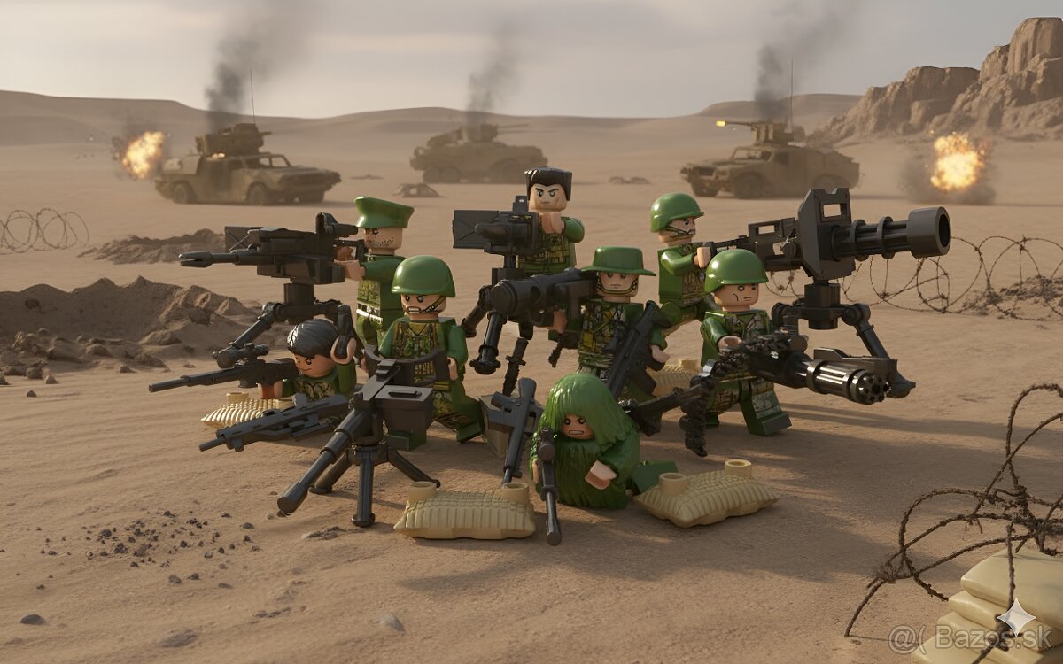 Rôzne sety vojakov 7 + doplnky - typ lego - nové - 7