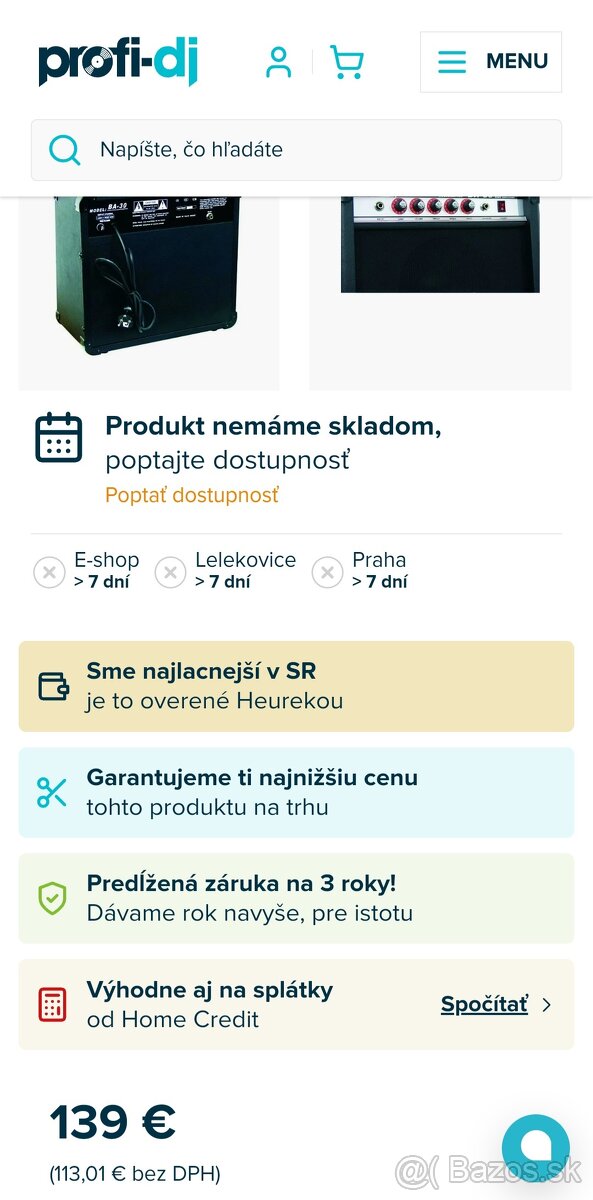 Basgitarové kombo Dimavery BA30 - 7