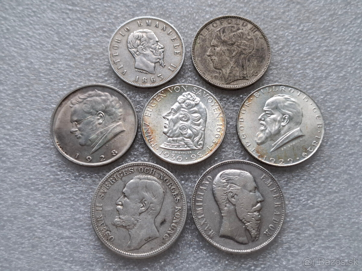 Stare strieborne mince Europa/svet - 7